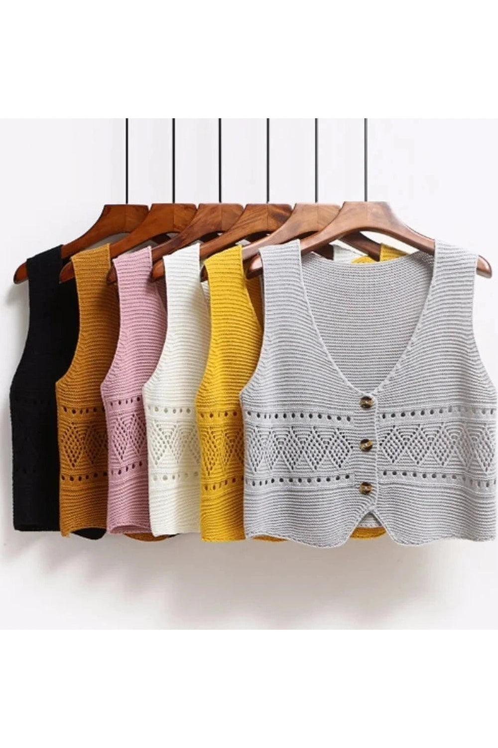 Cottagecore Crochet Button-Up Vest cottagecoreclothes