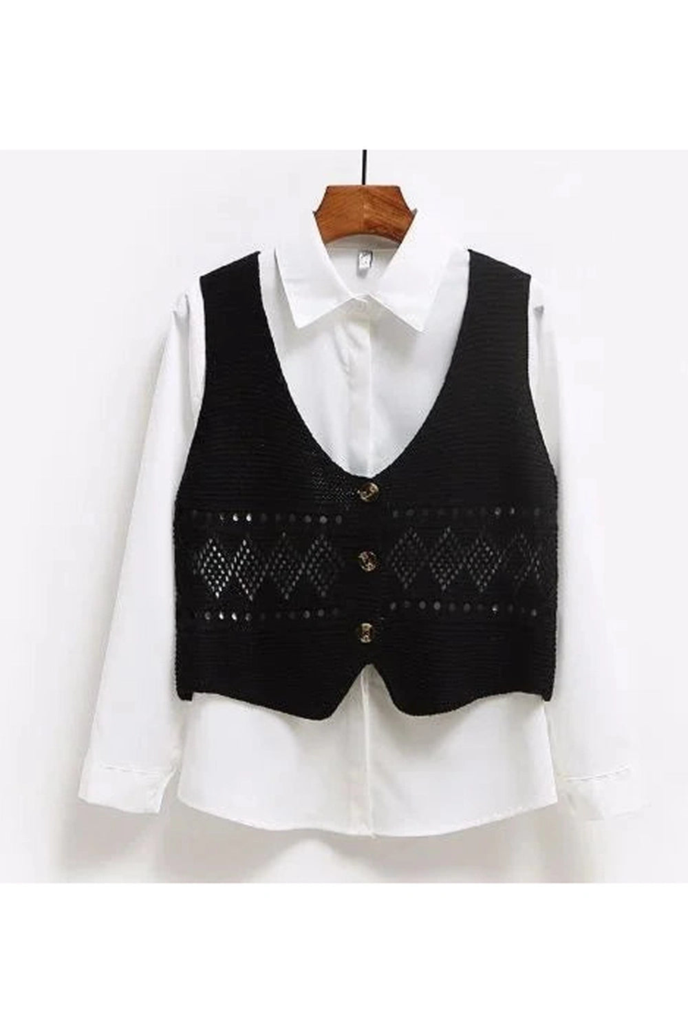 Cottagecore Crochet Button-Up Vest cottagecoreclothes