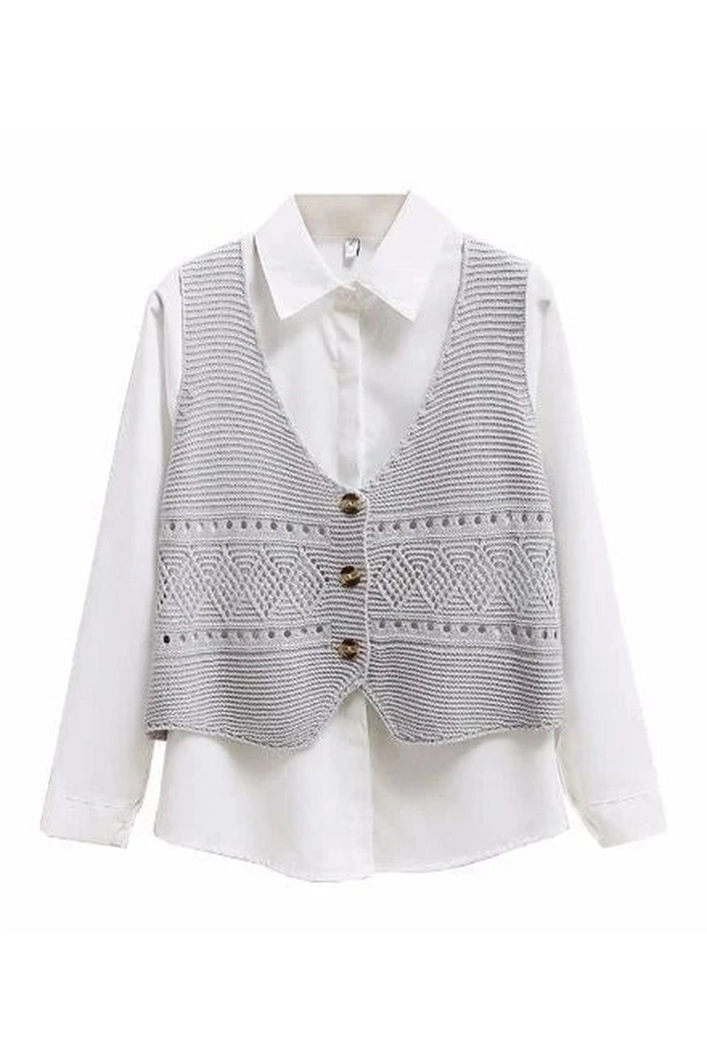 Cottagecore Crochet Button-Up Vest cottagecoreclothes