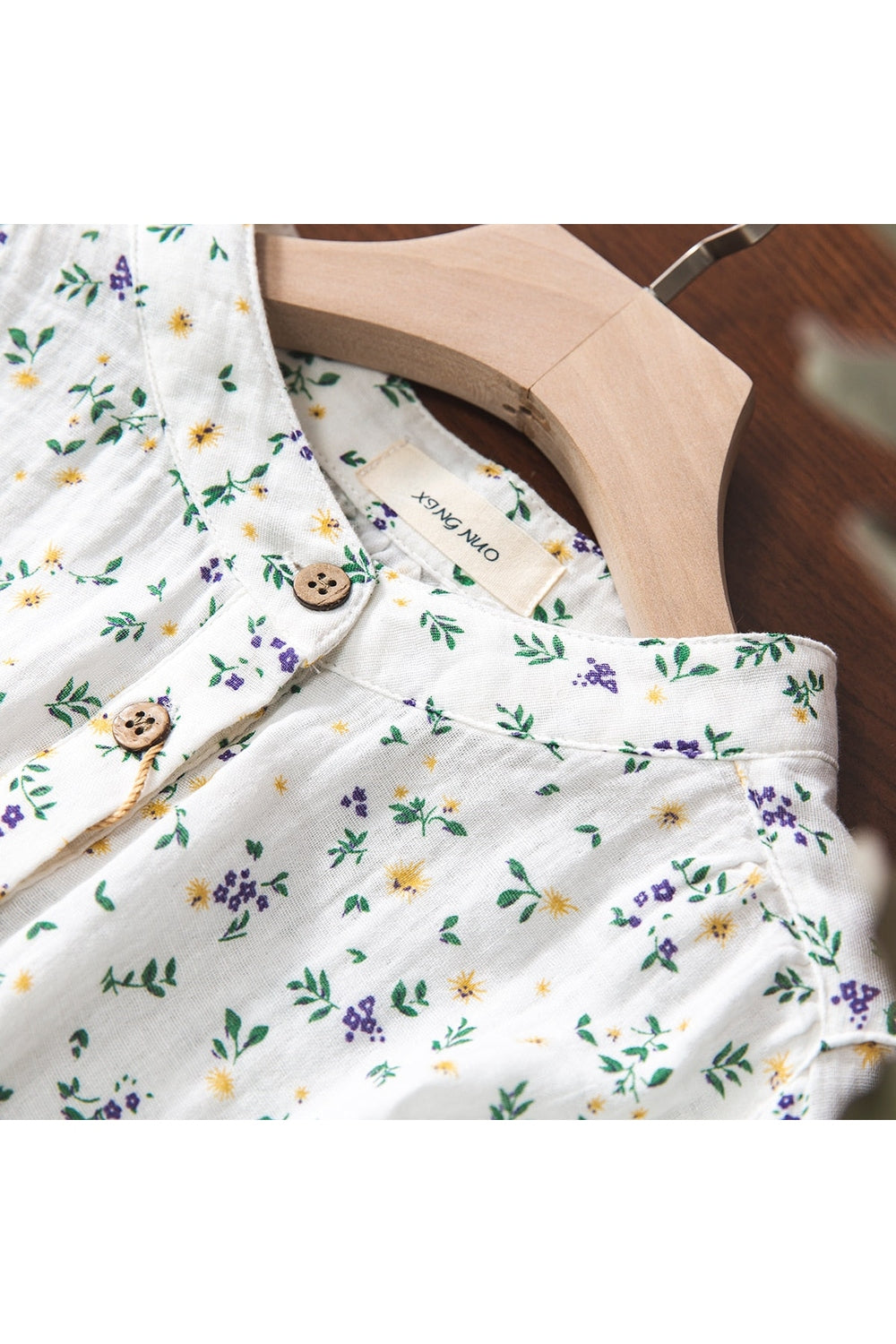 Cottagecore Rustic Floral Collar Shirt cottagecoreclothes