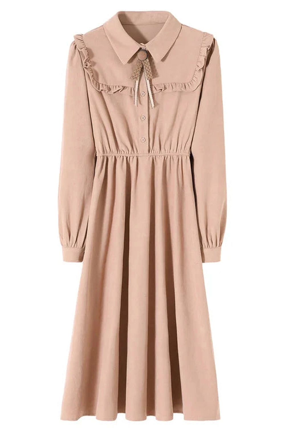 Peachy Keen Ruffle Midi Dress