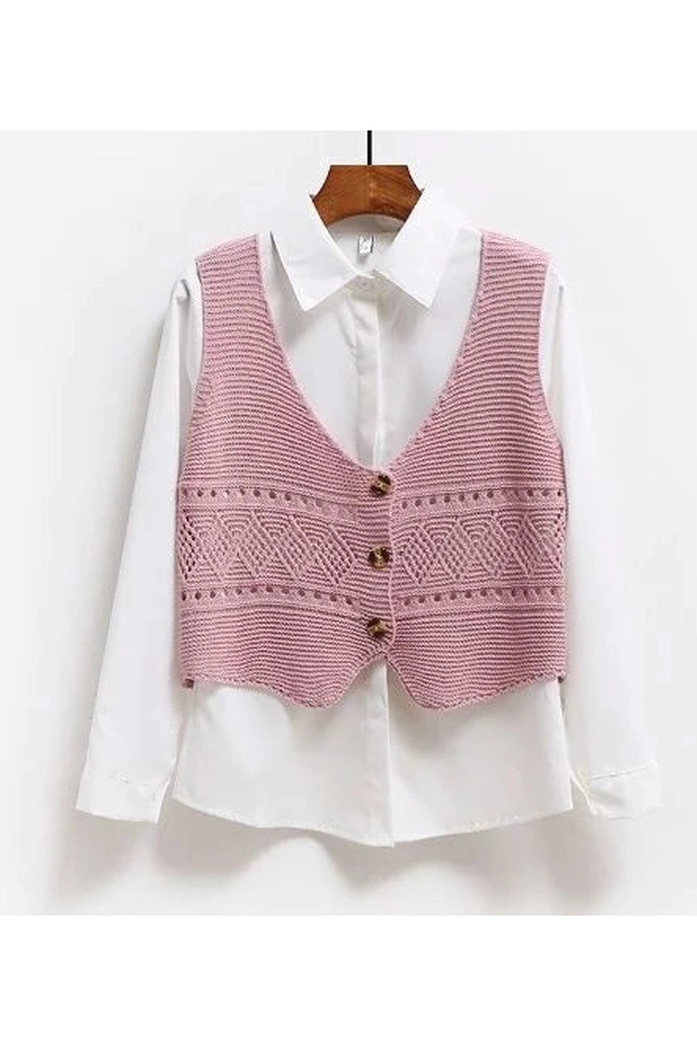 Cottagecore Crochet Button-Up Vest cottagecoreclothes