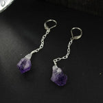 Mystic Amethyst Crystal Chain Earrings