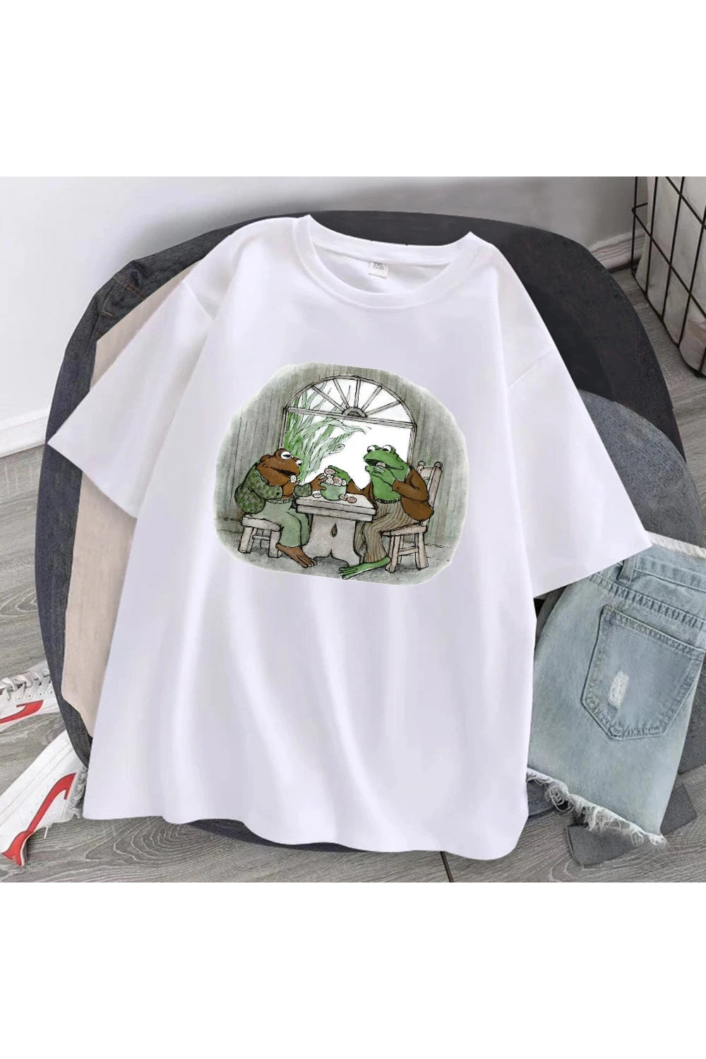 Frog Friends Tea Party T-shirt cottagecoreclothes