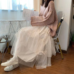 Fairycore Layered Tulle Maxi Skirt