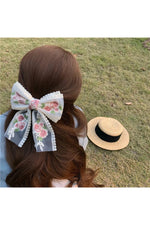 Embroidered Lace Hair Bows