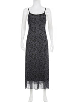 Dark Cottagecore Summer Retro Fairy Grunge Maxi Dress