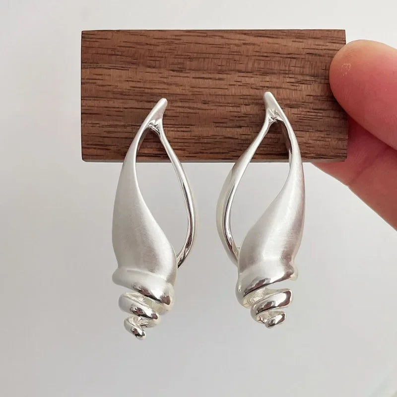 Ethereal Spiral Drop Earring
