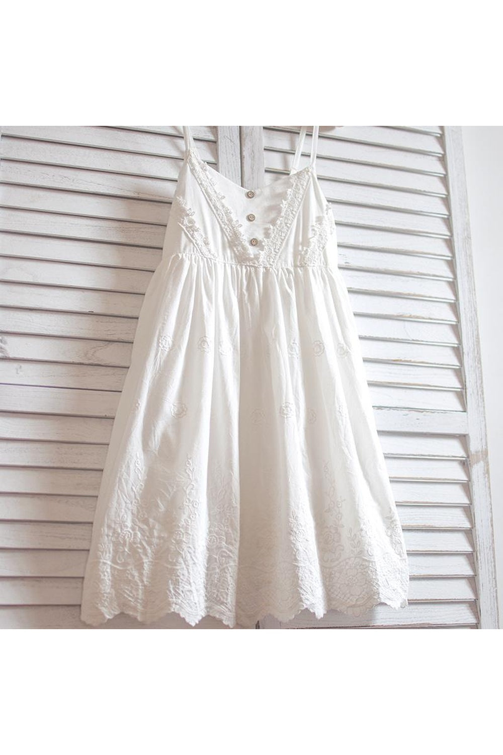 Embroidered Cotton Lace Dress cottagecoreclothes