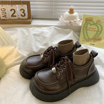 Sapatos plataforma chunky cottagecore escuros