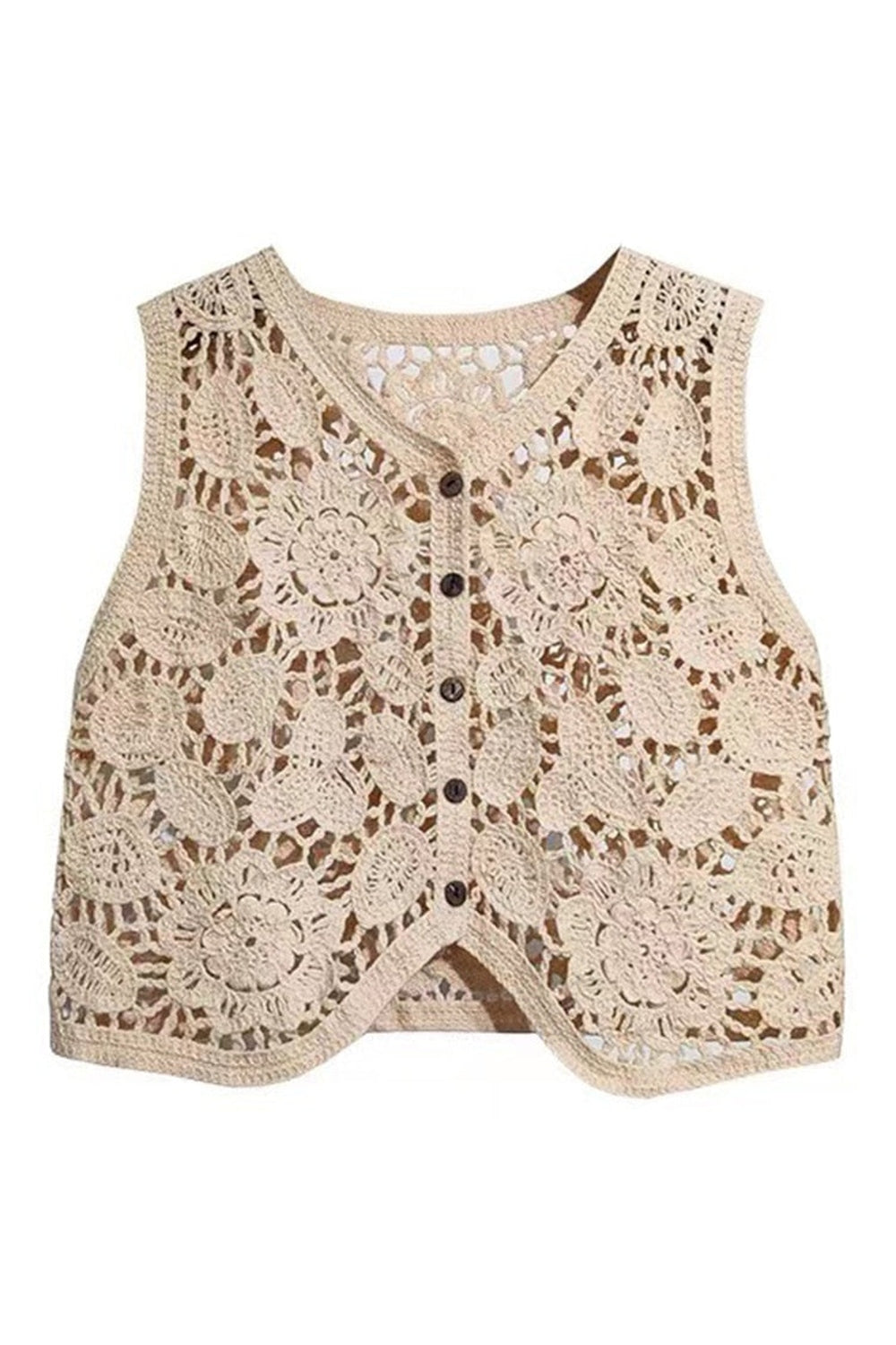 Cottagecore Crochet Floral Vest cottagecoreclothes