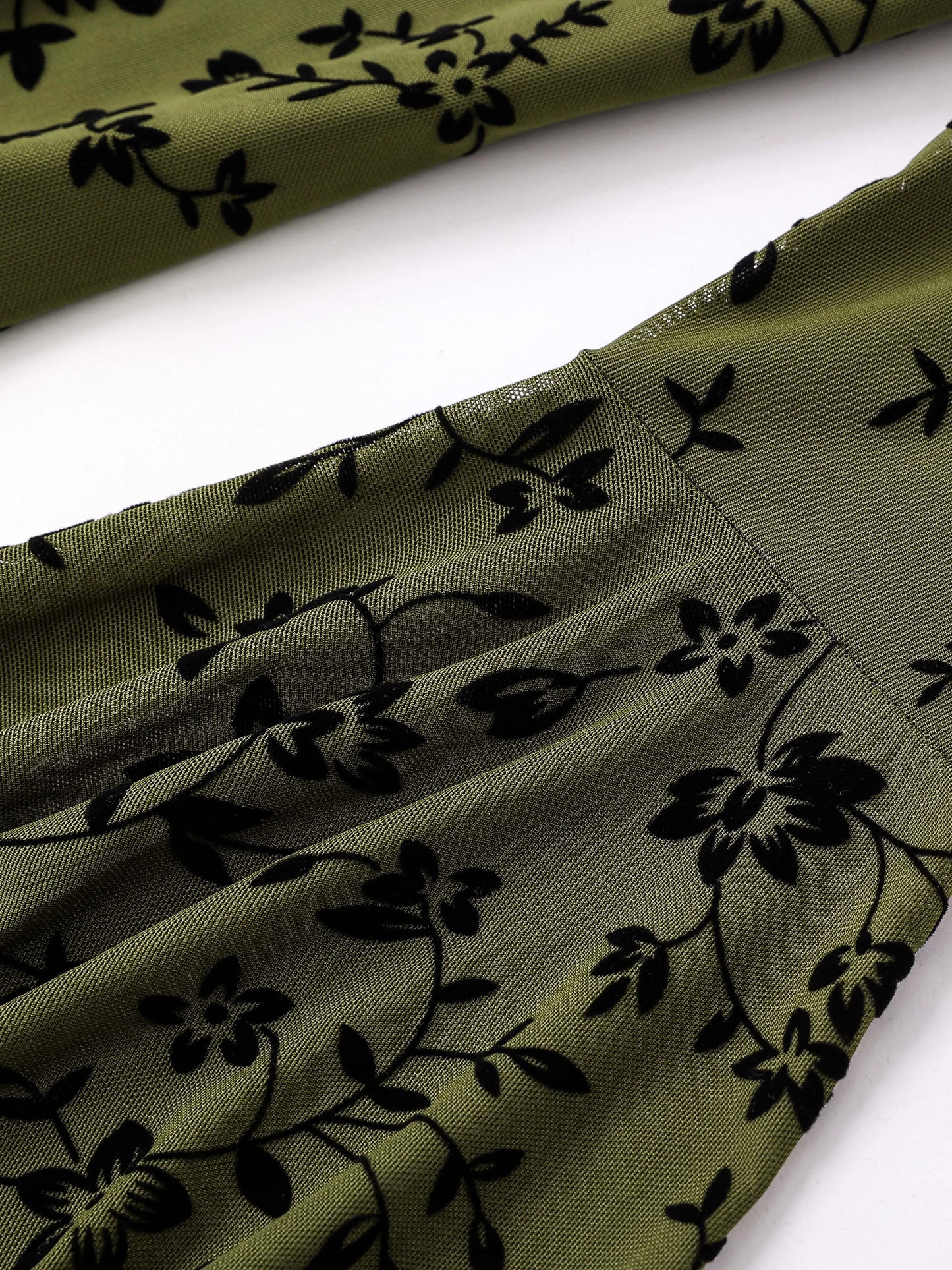 Fairycore Bell Sleeve Mesh Floral Dress