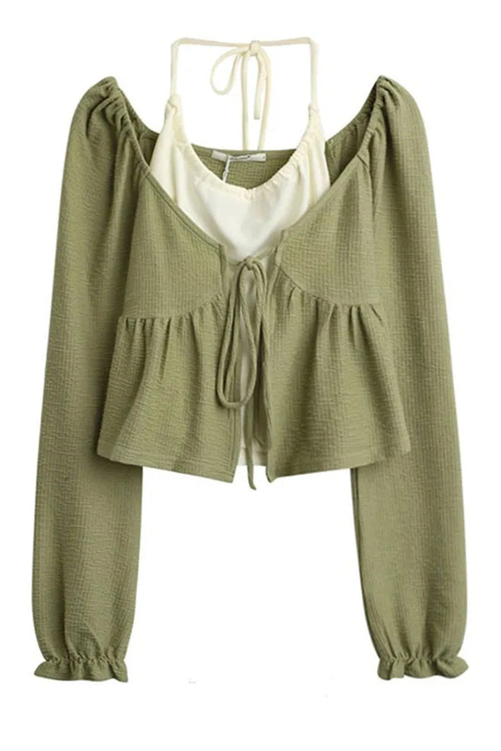 Sage Serenade Puff Sleeve Top