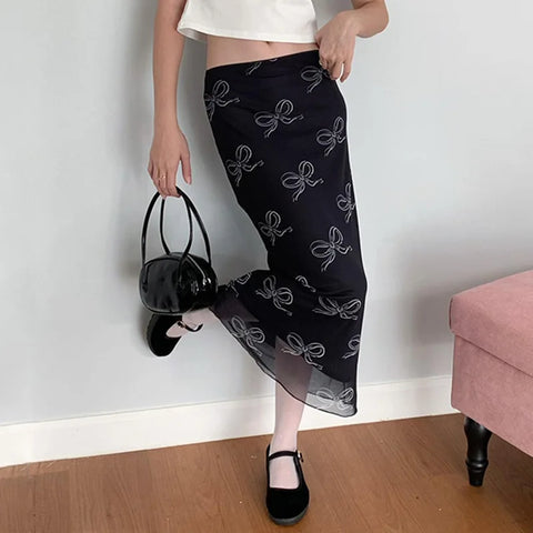 Floral Print Velvet Skirt
