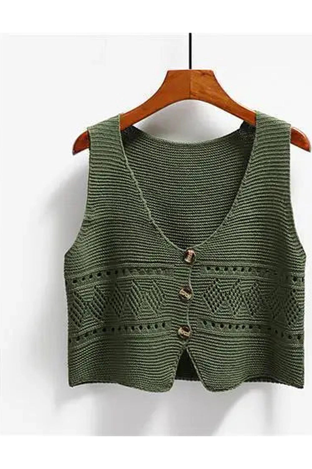 Cottagecore Crochet Button-Up Vest cottagecoreclothes