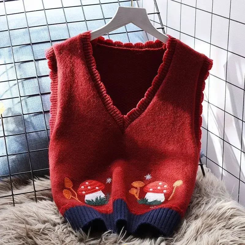 Goblincore Mushroom Knit Vest