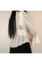 Fairy core Lace Flare Sleeve Blouse