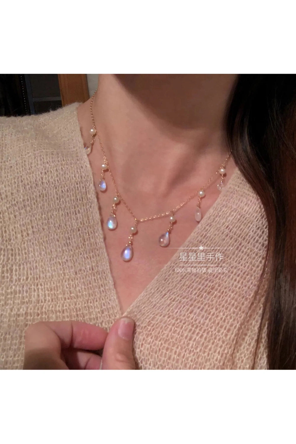 Pearl Drop Necklace cottagecoreclothes