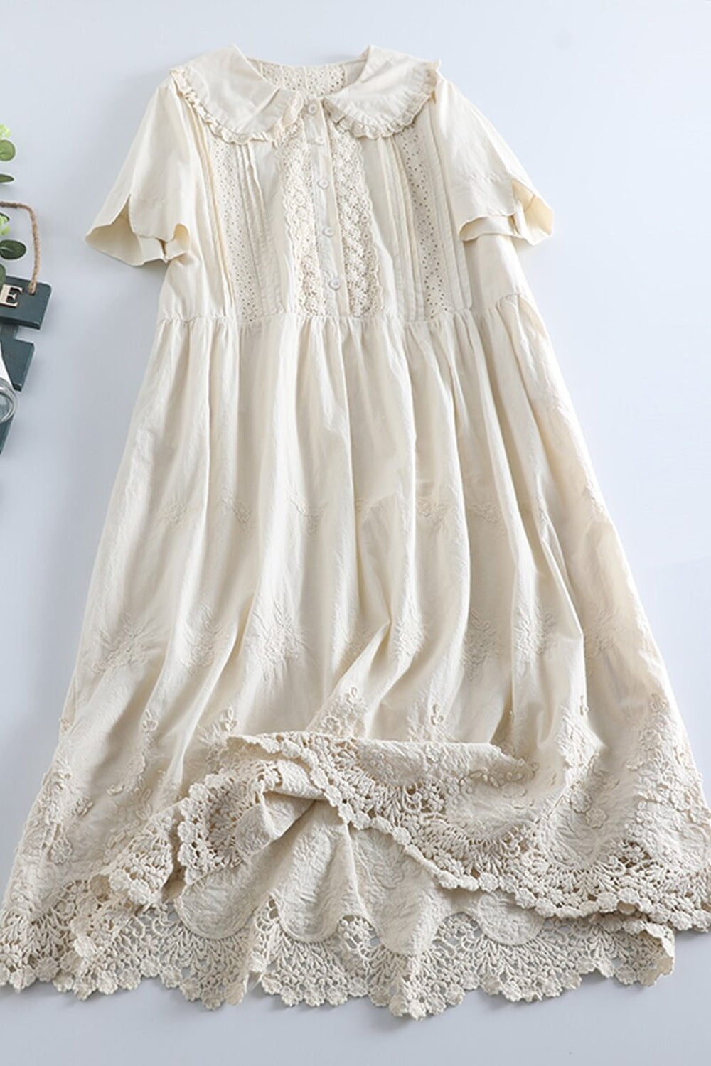 Lace Collar Sweet Mori Girl Dress cottagecoreclothes