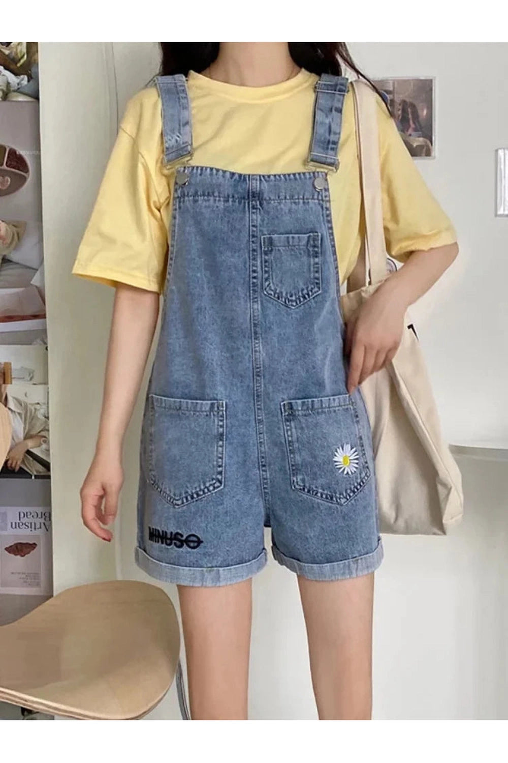 Retro Floral Pocket Overalls