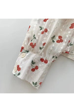 Cherry Blossom Button-Up Blouse