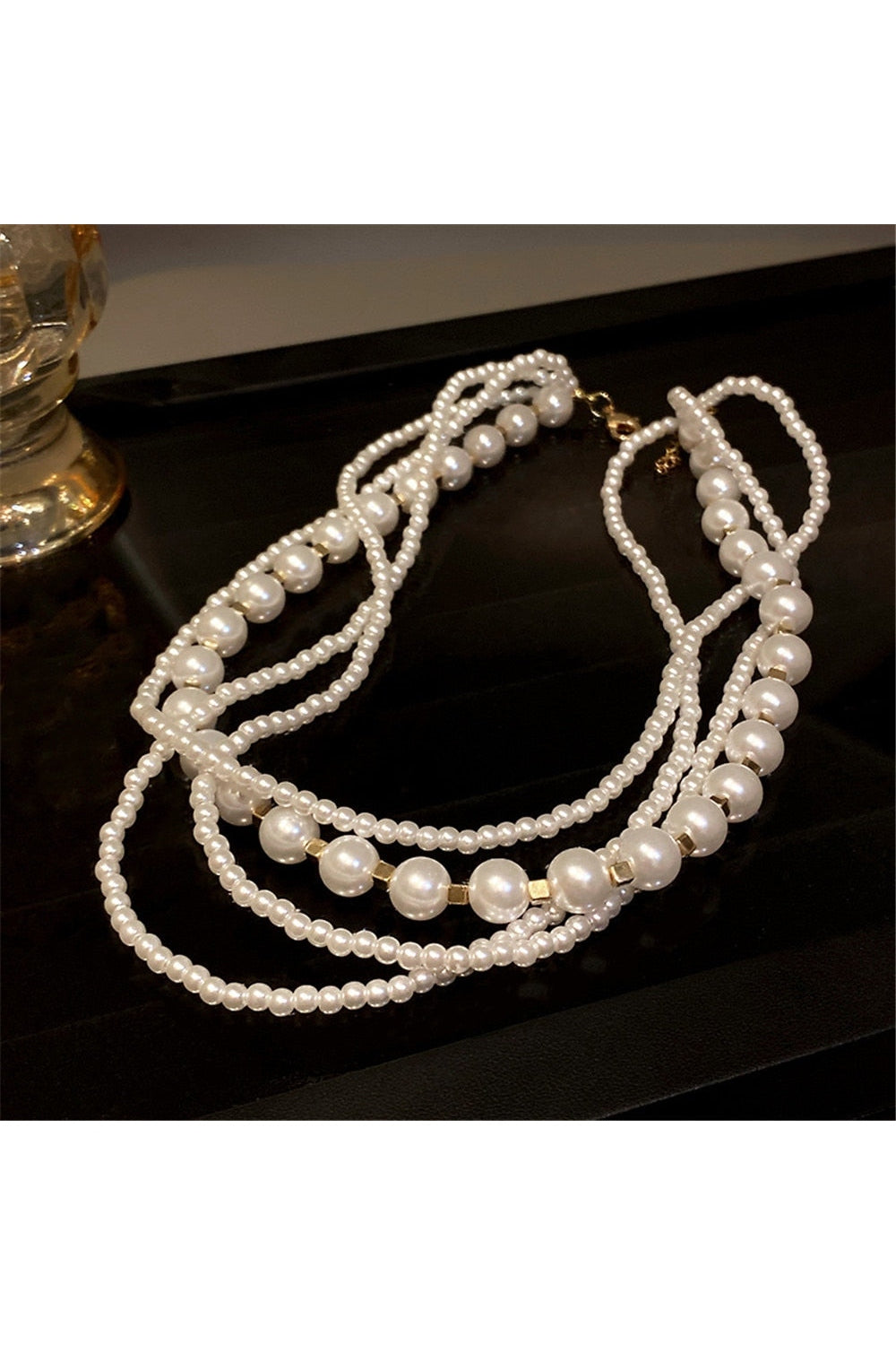 Fairy Three-layer Pearl Collar Choker