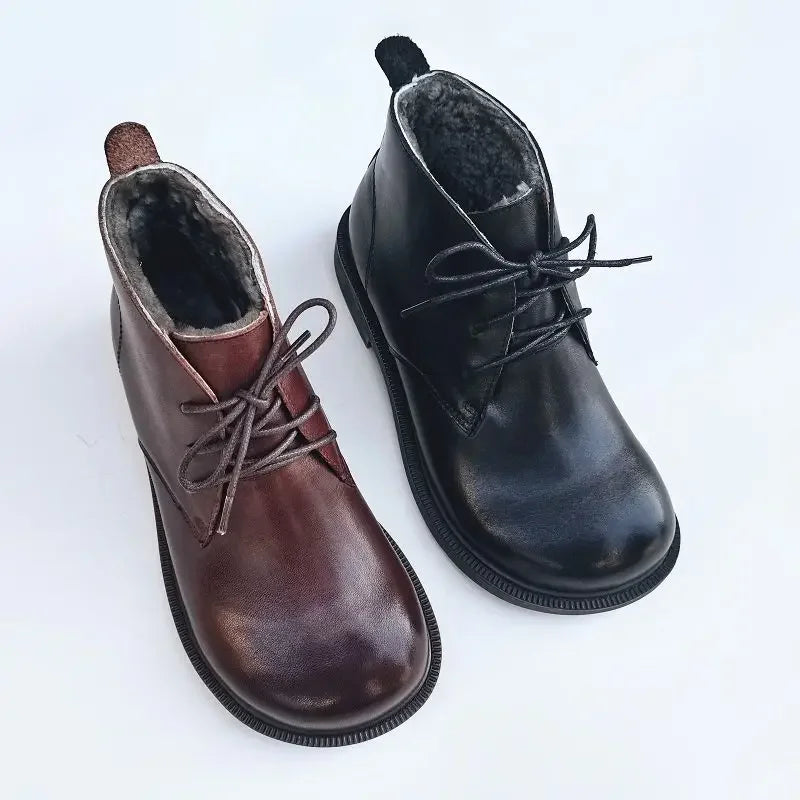 Vintage Lace-Up Ankle Shoes