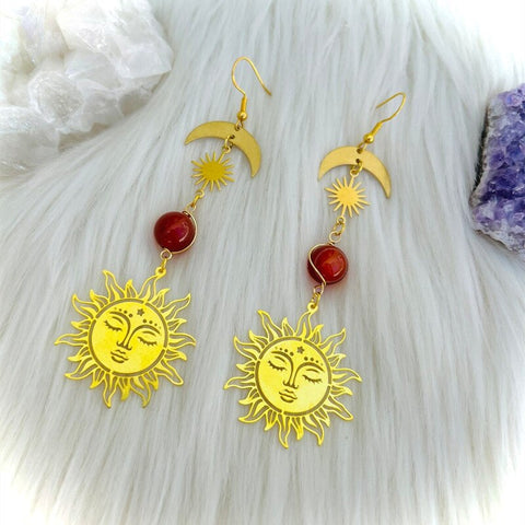 Sun Fire Celestial Earrings