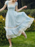 Fairycore Blue Princess Midi Dress