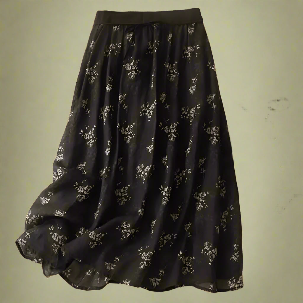 Cottagecore Floral Midi Skirt cottagecoreclothes
