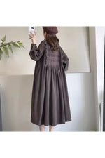 Mori Ruffled Corduroy Dress