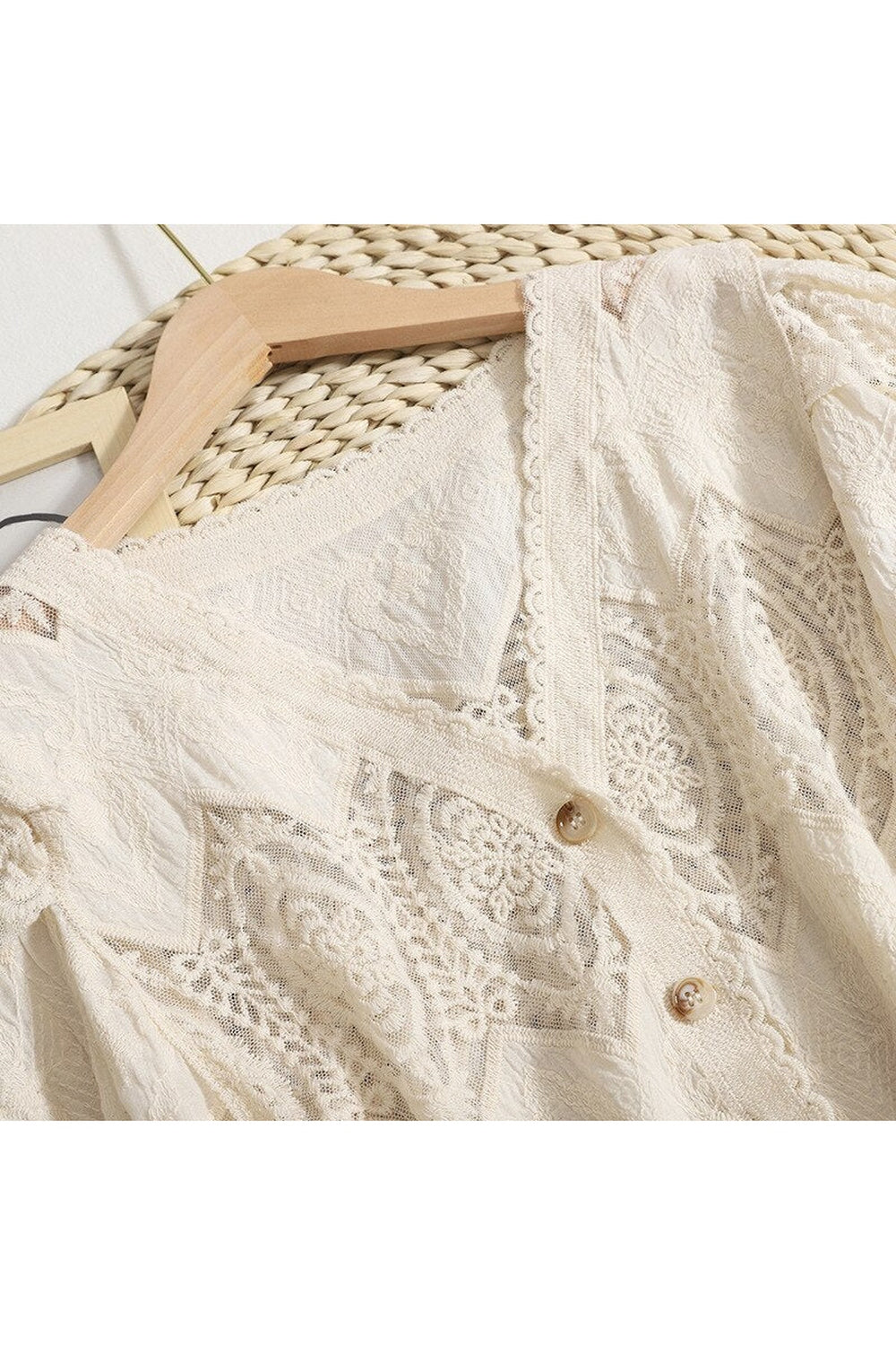 Cotton Puff Sleeve Cover-Up cottagecoreclothes