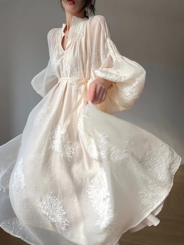 Vintage Ethereal Embroidered Dress cottagecoreclothes