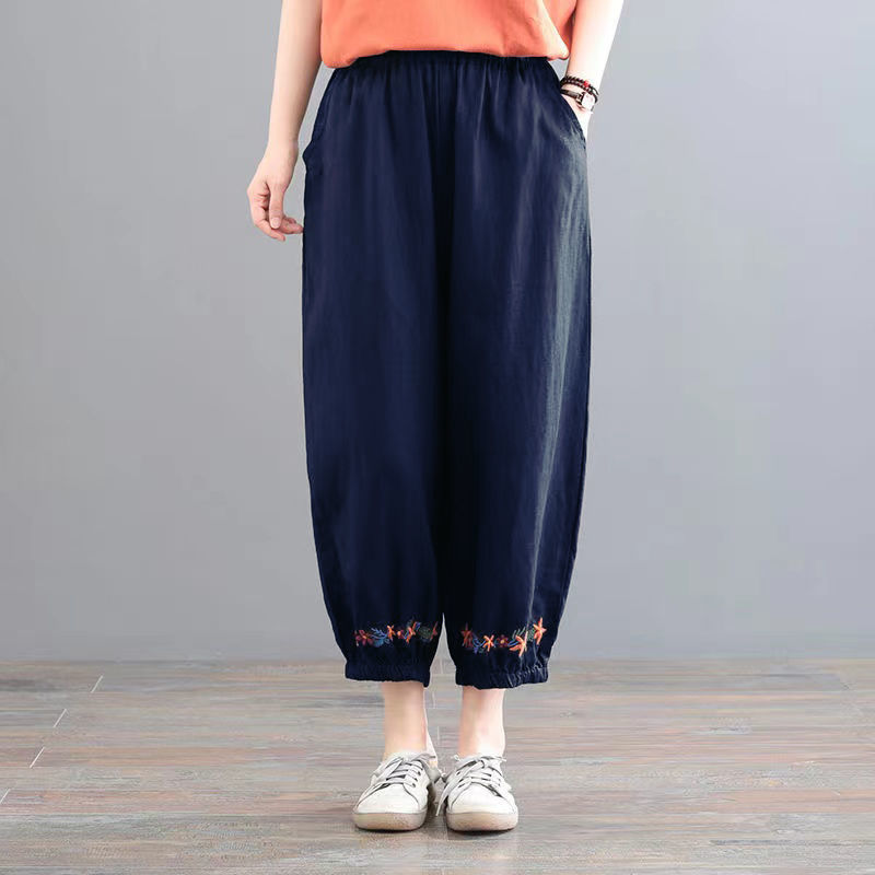 Dark Cottagecore Solid Color Harem Pants