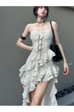 Spaghetti Strap Ruffle Dress