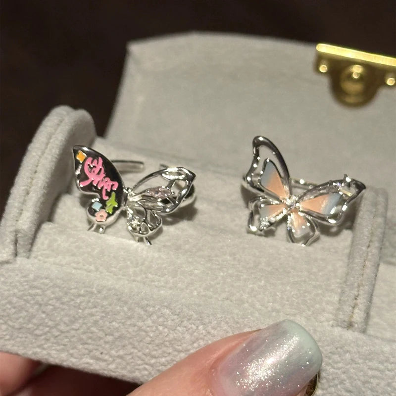 Fairycore Opal Wing Butterfly Ring
