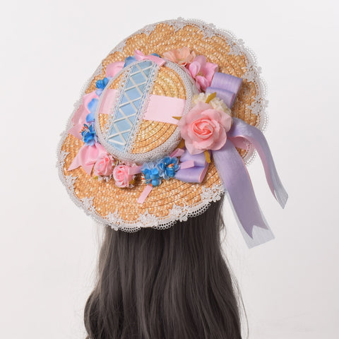 Cottagecore Lace Bonnet Victorian Hat