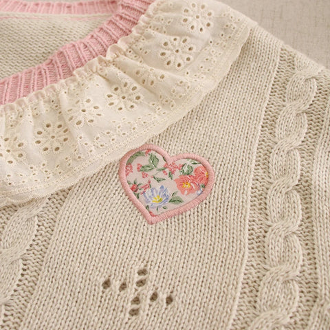 Sweetheart Stitched Cardigan