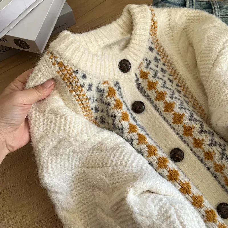 Cottagecore Valley Fair Isle Cardigan
