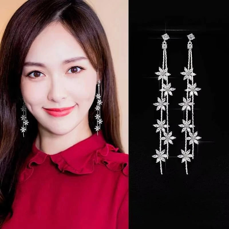 Ethereal Floral Drop Earring
