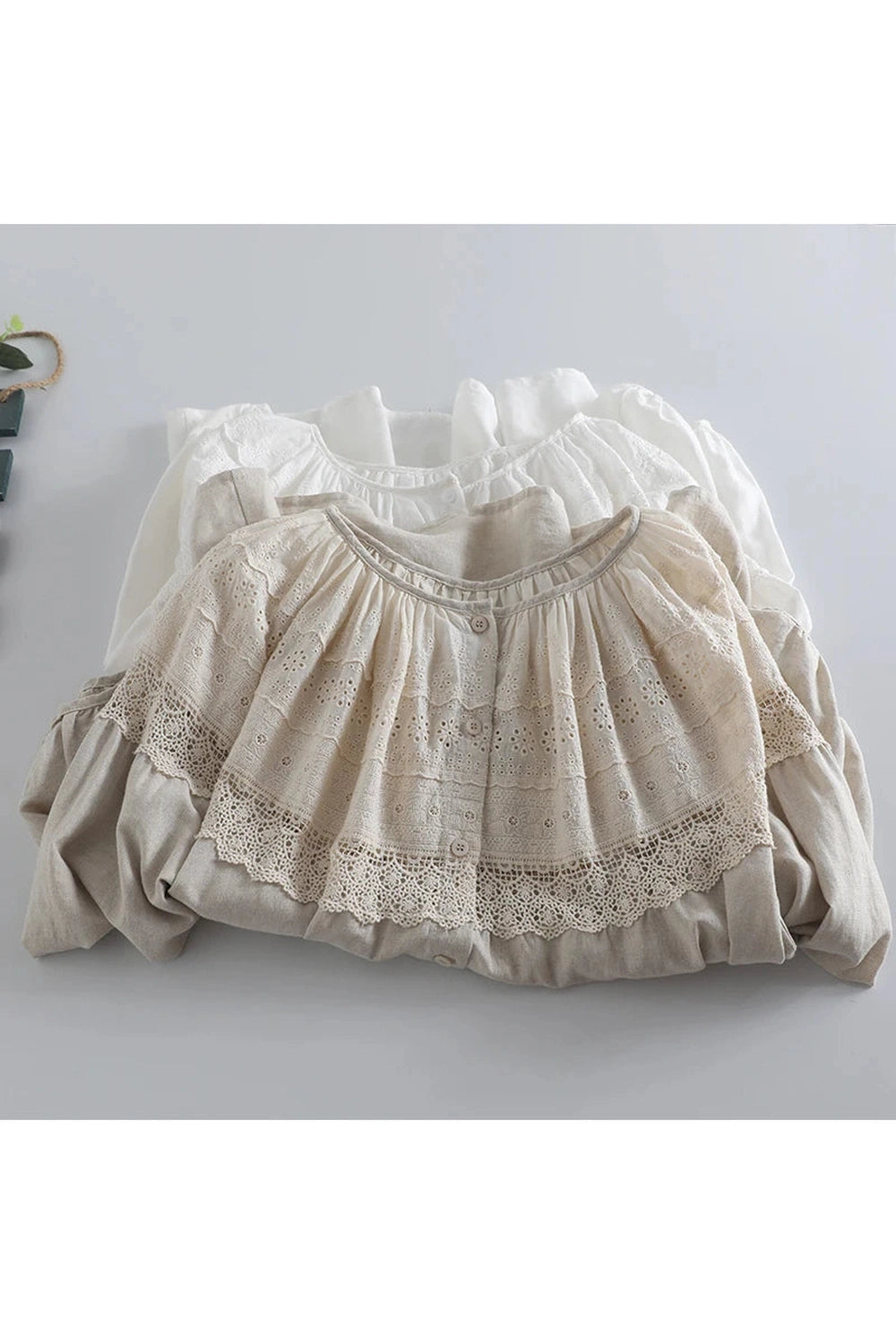 Mori Girl Loose Fit Embroidered Shirt cottagecoreclothes