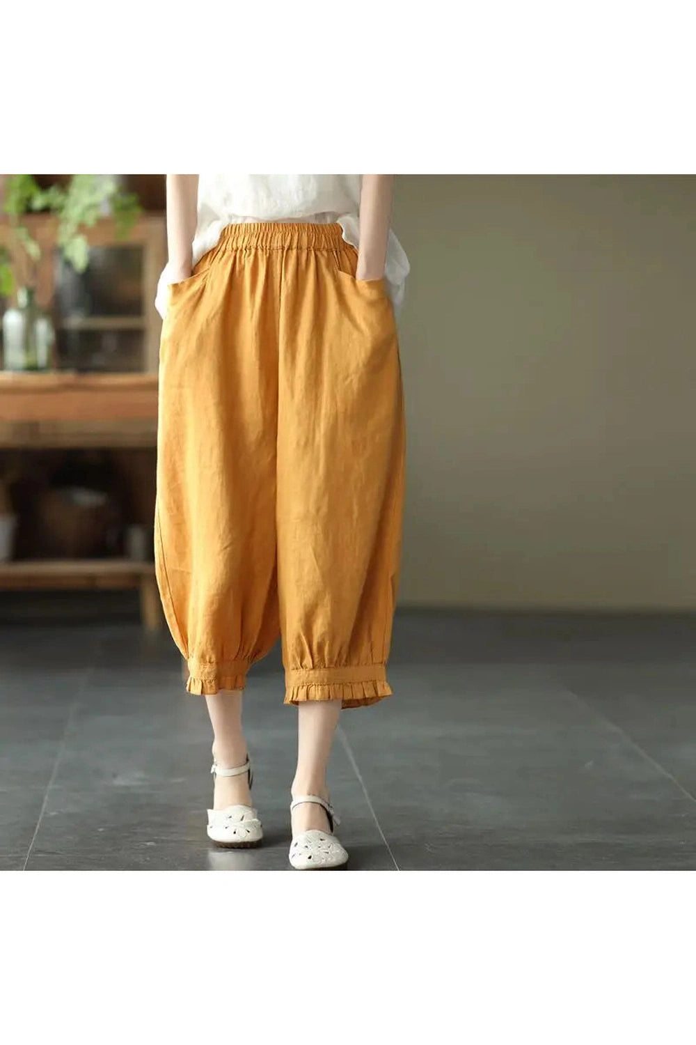 Pleated Loose Harem Pants