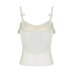 Fairycore Lace Trim Bow Strap Cami Top