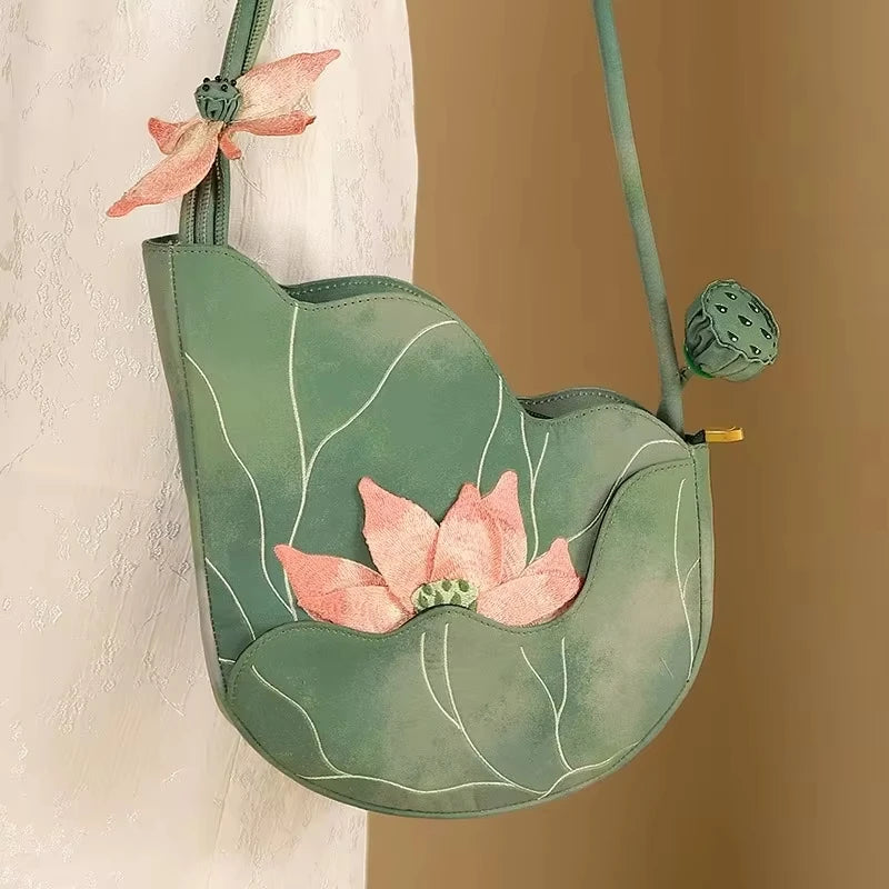 Chinese Floral Embroidered Shoulder Bag