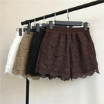 Dark Cottagecore Lace Overlay Shorts