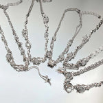 Celestial Starburst Silver Necklace