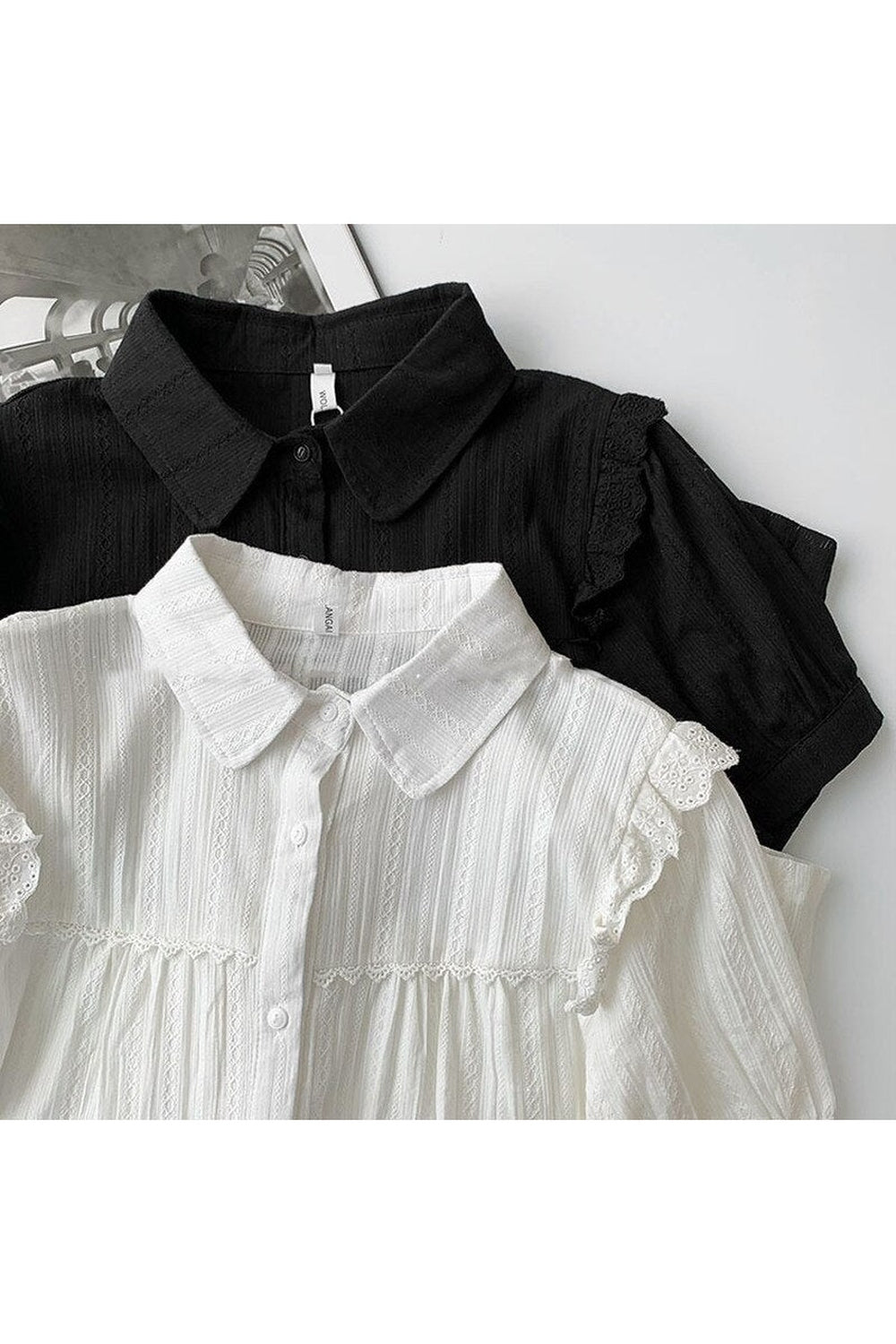 Lace Short Sleeve Shirt. cottagecoreclothes