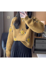 Daisy Daydream Knit Fall Sweater