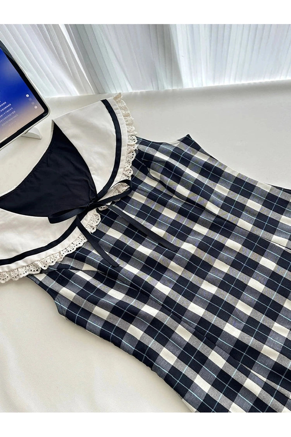 Vintage-Inspired Gingham Mini Dress