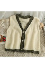 Mori Girl Autumn Lace Vest